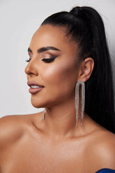 Cercei Tania cu cristale transparente Sia House pentru femei elegante